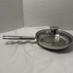 Wolfgang Puck 8" Omelet Pan Bistro Collection 18-10 Stainless Steel with Lid